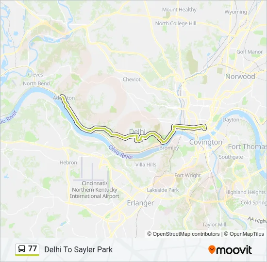 77 Bus Line Map