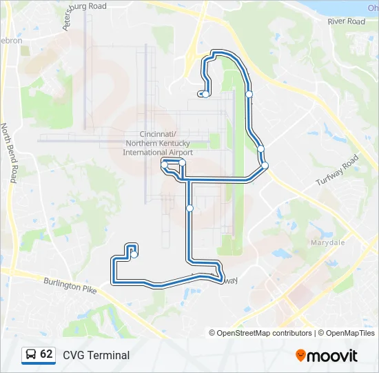 62 Bus Line Map