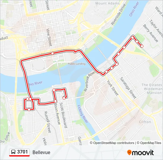 3701 Bus Line Map