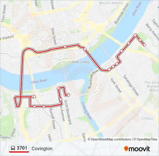 3701 Bus Line Map