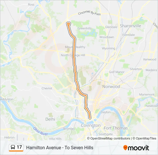 17 Bus Line Map