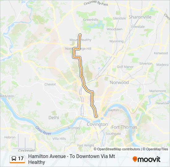 17 Bus Line Map