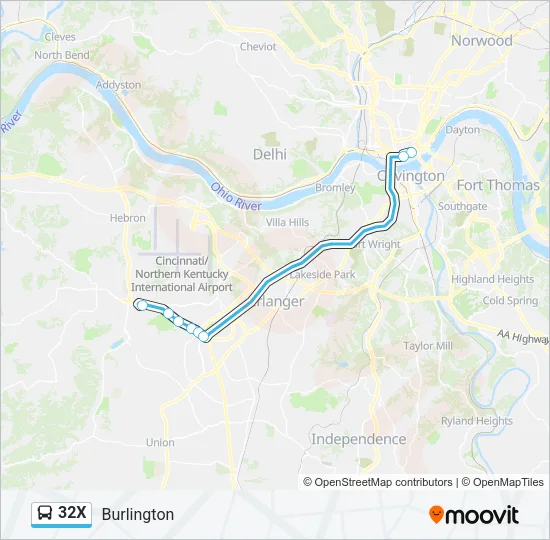 32X Bus Line Map