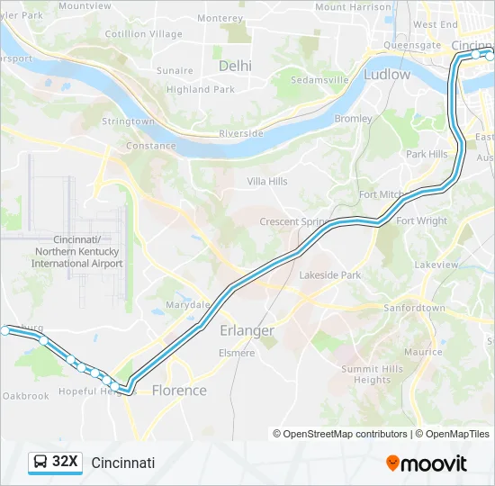 32X Bus Line Map
