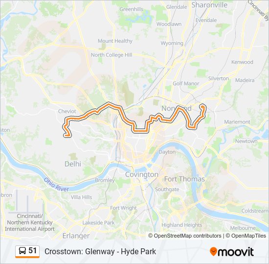 51 Route Schedules Stops Maps 51 Uptown Glenway Crossing Updated 