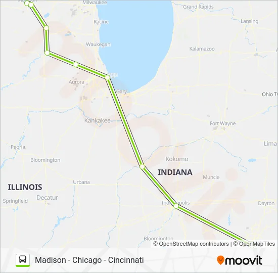 FLIXBUS 2514 Bus Line Map