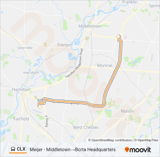 CLX Bus Line Map