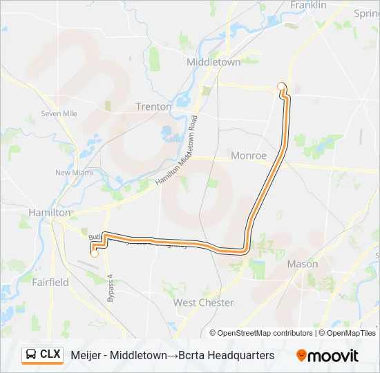 CLX Bus Line Map