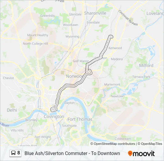 8 Bus Line Map