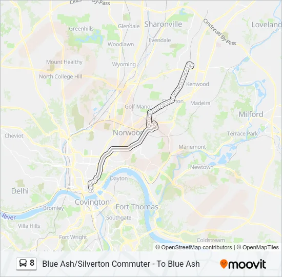 8 Bus Line Map