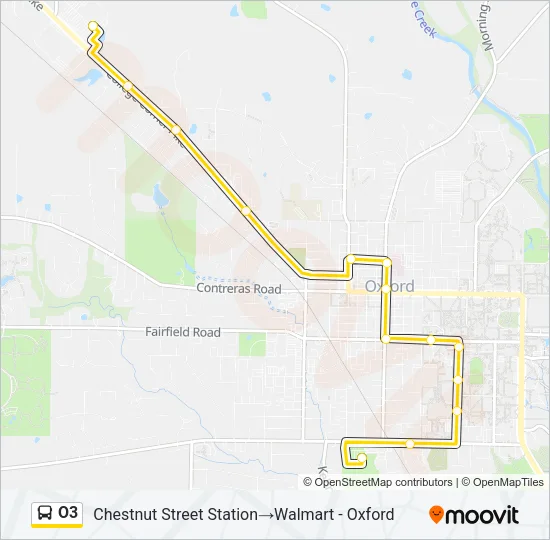 O3 Bus Line Map