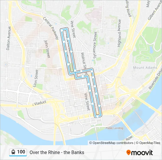 100 Light Rail Line Map