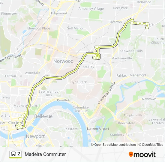 2 Route: Schedules, Stops & Maps - Madeira Commuter To Downtown (Updated)