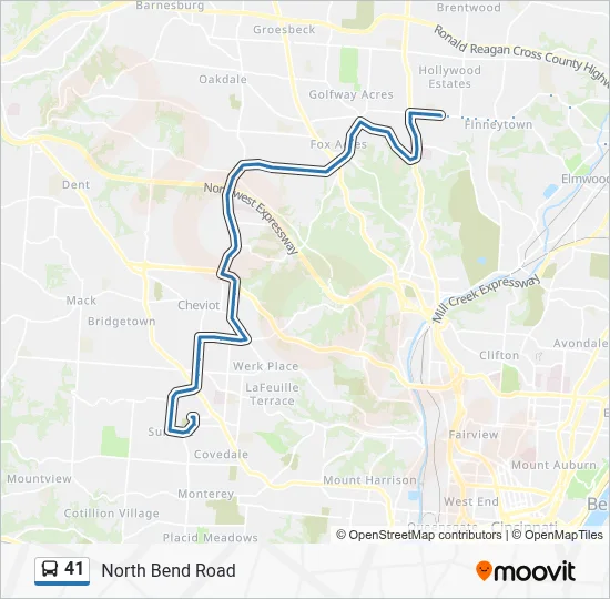 41 Route: Schedules, Stops & Maps - North Bend Rd- Glenway Via Aiken ...