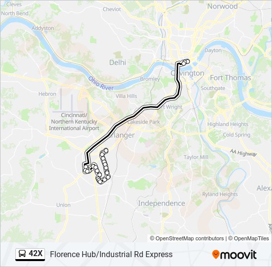 Mapa de 42X de autobús