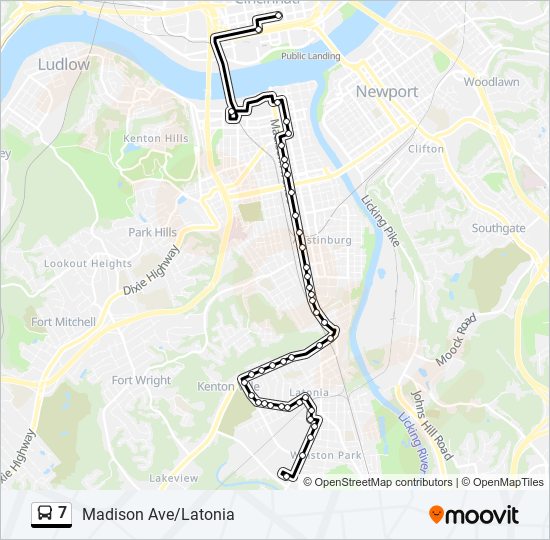 7 bus Line Map