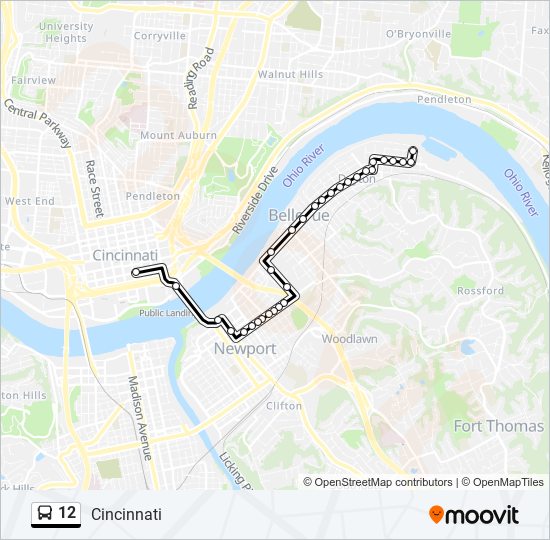 12 bus Line Map