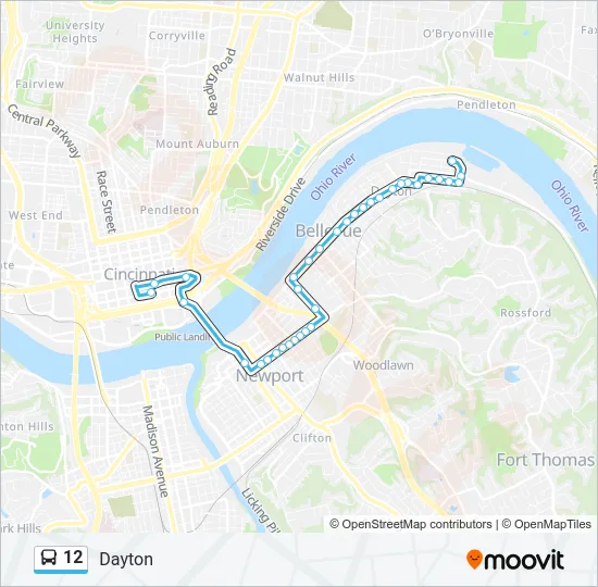 12 Bus Line Map