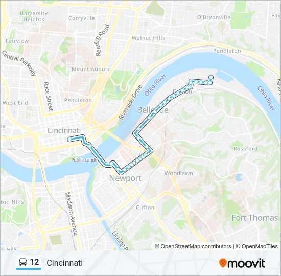 12 Bus Line Map