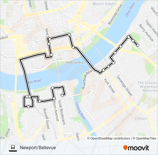 SOUTHBANK SHUTTLE bus Line Map