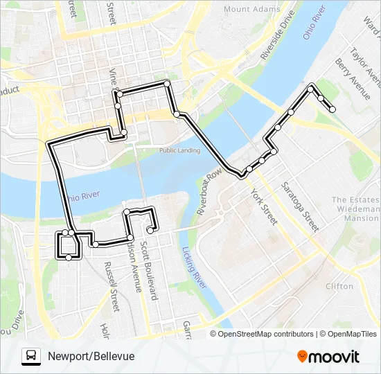 SOUTHBANK SHUTTLE Bus Line Map