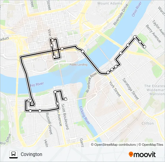 SOUTHBANK SHUTTLE Bus Line Map