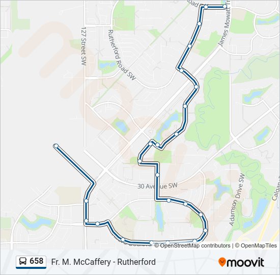 658 bus Line Map