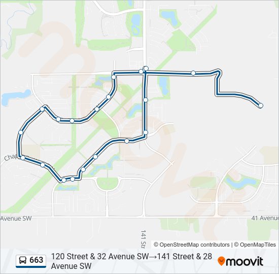 663 bus Line Map