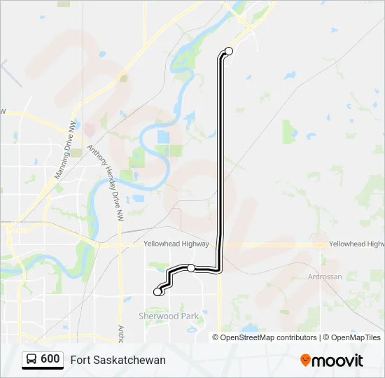 600 Bus Line Map