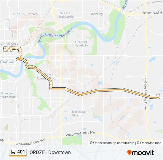 401 Route: Schedules, Stops & Maps - City Centre Via Bonnie Doon ...