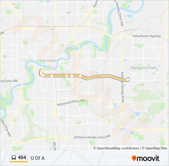 404 bus Line Map