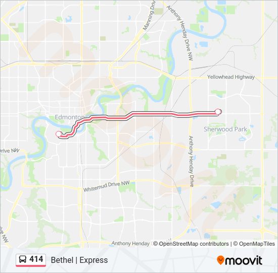 Transit Bus Route Map 414 Route: Schedules, Stops & Maps - Bethel Transit Terminal Express  (Updated)