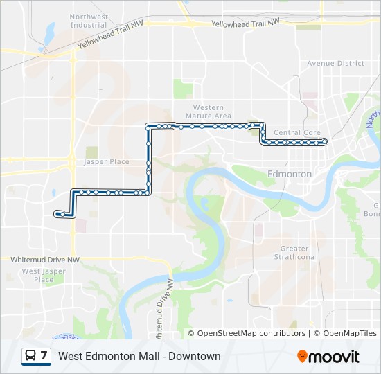 7 Route Schedules Stops Maps 100 Street 104 Avenue West Edmonton Mall Bay C