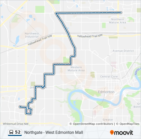 52 Route Schedules Stops Maps Northgate Transit Centre Bay E West Edmonton Mall Bay D