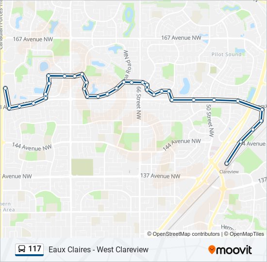 117 Route: Schedules, Stops & Maps - Eaux Claires Transit Centre Bay F ...