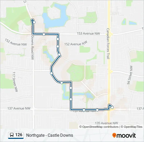 126 Bus Line Map