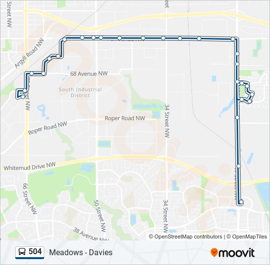 Plan de la ligne 504 de bus