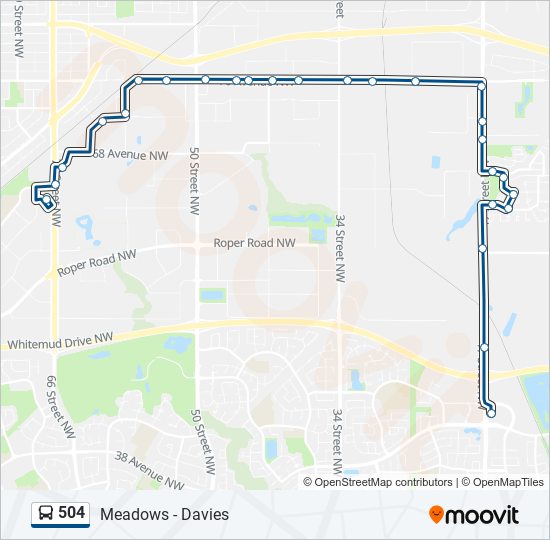 Plan de la ligne 504 de bus