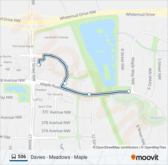 506 bus Line Map