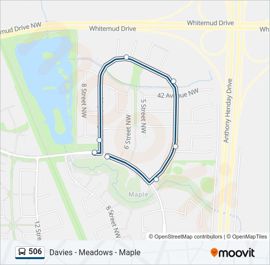 506 bus Line Map