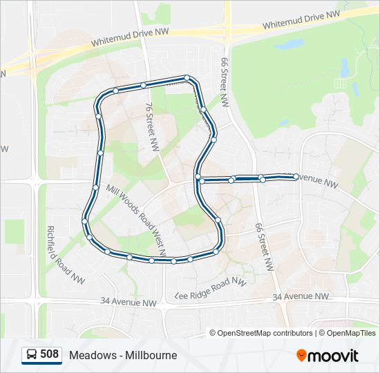 Plan de la ligne 508 de bus