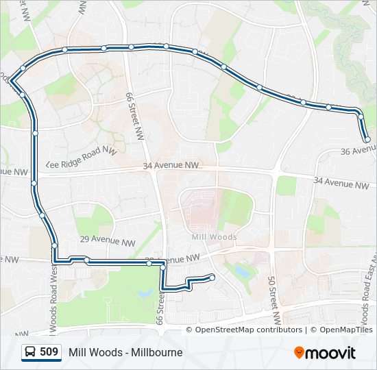 509 bus Line Map