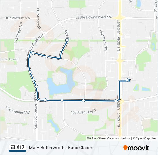 617 bus Line Map