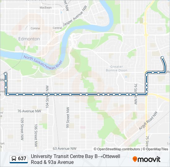 637 bus Line Map