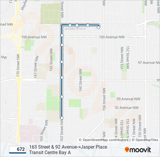 672 bus Line Map