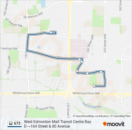 Plan de la ligne 673 de bus