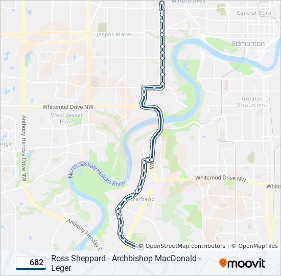 Plan de la ligne 682 de bus