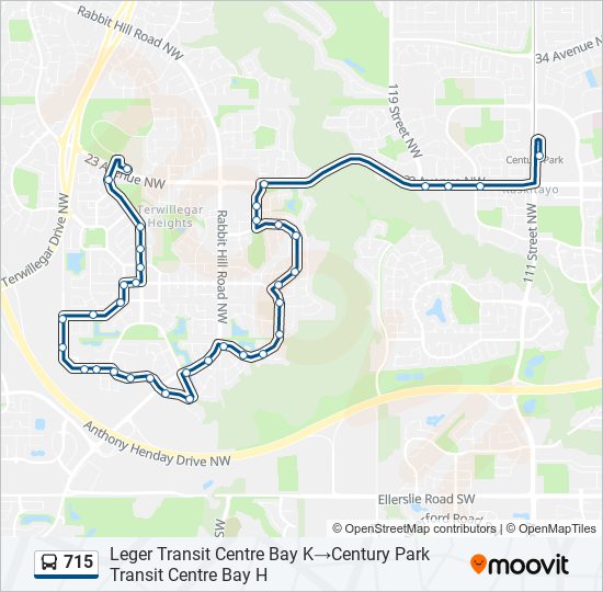 715 bus Line Map