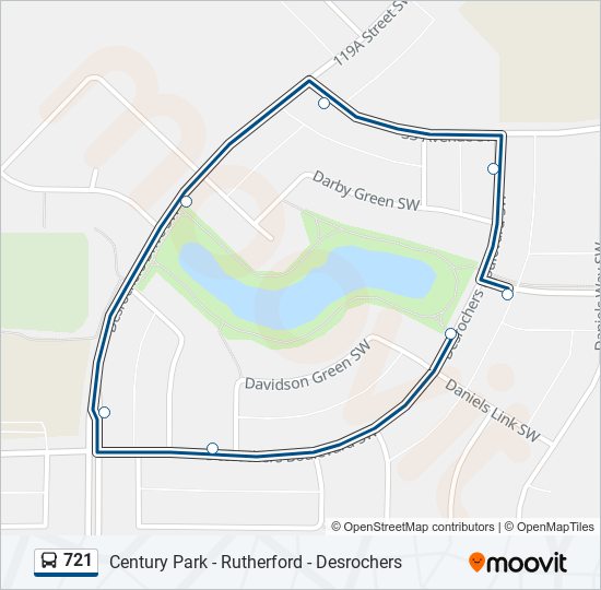 721 bus Line Map