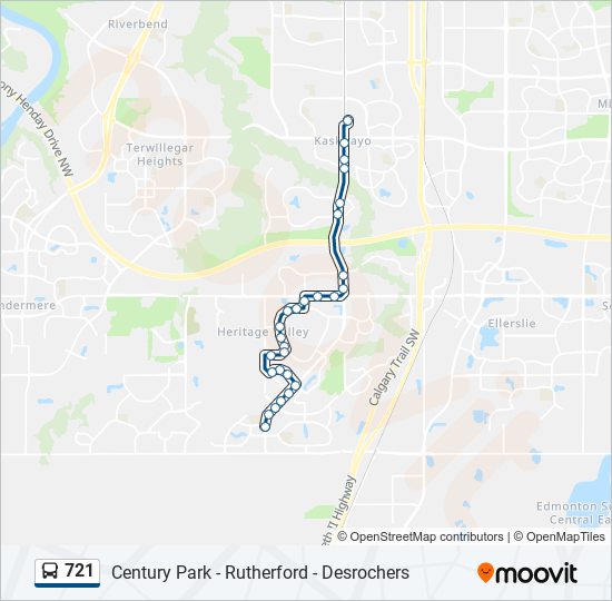 721 bus Line Map